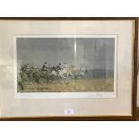 Lionel Edwards, The Tiverton Hunt, South Devon, coloured print, signed lower left (excl. frame: 22cm