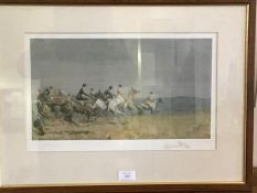 Lionel Edwards, The Tiverton Hunt, South Devon, coloured print, signed lower left (excl. frame: 22cm