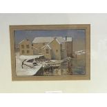 Ann Dallas, Scottish 20thc., Kirkcudbright Harbour House, watercolour, signed (excl. frame: 10cm x