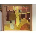 20thc Scottish School, Little White Gate, oil on board, label verso (excl. frame:72cm x 77cm)