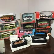 A mixed lot of boxed Collector's Cars including a Corgi Lady Penelope's Fab 1, On the Buses,