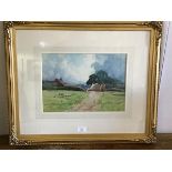 Robert Russell MacMee (1866-1952), Scottish, Farmyard Scene with Cattle, watercolour, signed and