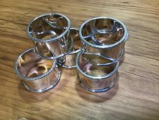 A set of six silver napkin rings (10.48oz)