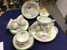 An unusual Royal Doulton 19 piece Glamis thistle pattern tea service, no. H4601, consisting of