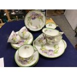 An unusual Royal Doulton 19 piece Glamis thistle pattern tea service, no. H4601, consisting of