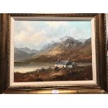 Alfred Allan, Irish/Scottish, Highland Croft, oil on canvas, signed lower right, Eduardo