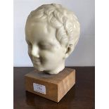 A 1960s British Museum resin copy bust of Eros (with base: h.23cm)