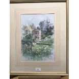 Alan Morgan, Country Garden, watercolour, signed lower left, West End Gallery label verso (35cm x