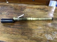 A 19thc seven draw brass Imperial pocket telescope, W. Dowling, London (threads between main body