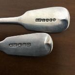 Two Scottish Provincial teaspoons, makers marks for Aberdeen, makers G.B., A.B.D.M. and A.M., A.B.D.