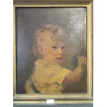 20thc School, Portrait of a Young Boy, signed lower left (possibly Ch. Levy), oil on canvas,