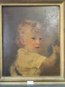 20thc School, Portrait of a Young Boy, signed lower left (possibly Ch. Levy), oil on canvas,