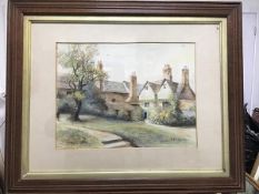 W Alex Culliford, Rural farm scene watercolour and companion, signed 1910 and 1911, in oak frames