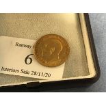 A George V half sovereign, dated 1913 (extremely fine condition)