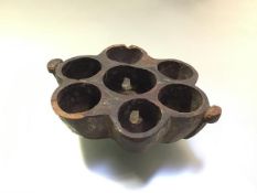 An Ancient Chinese Period carved wooden ceremonial lotus bowl, formed with a central circular bowl