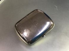 World War I interest: a George V silver cigarette case, Goldsmiths & Silversmiths Company, London