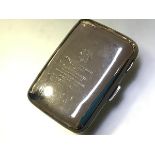 Military interest: a George V silver cigarette case, Deakin & Francis, Birmingham 1917, shaped for