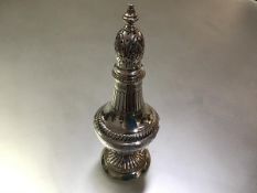 A handsome late Victorian silver sugar caster, Walker & Hall, Sheffield 1899, of baluster form,