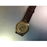 A vintage Longines gentleman's wristwatch, c. 1950-60, the two tone gilt dial with Arabic numerals