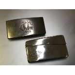 Military interest: a late Victorian gentleman's silver card case, Horton & Allday, Birmingham