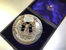 The Gordon Highlanders, a Victorian silver plaid brooch, R. & H.B. Kirkwood, Edinburgh 1895, with