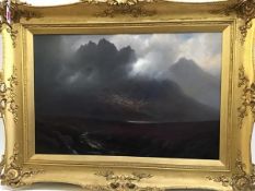 James H.C. Millar (British, fl. 1884-1903), A Storm over the Cuillins, Skye, signed lower right, oil