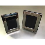 Two modern silver photograph frames, Robert Carr, Sheffield 2000 and 2002, each rectangular, with