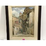 Pollok Sinclair Nisbet A.R.S.A., R.W.S. (Scottish 1848-1922), Reid's Court Edinburgh, watercolour,