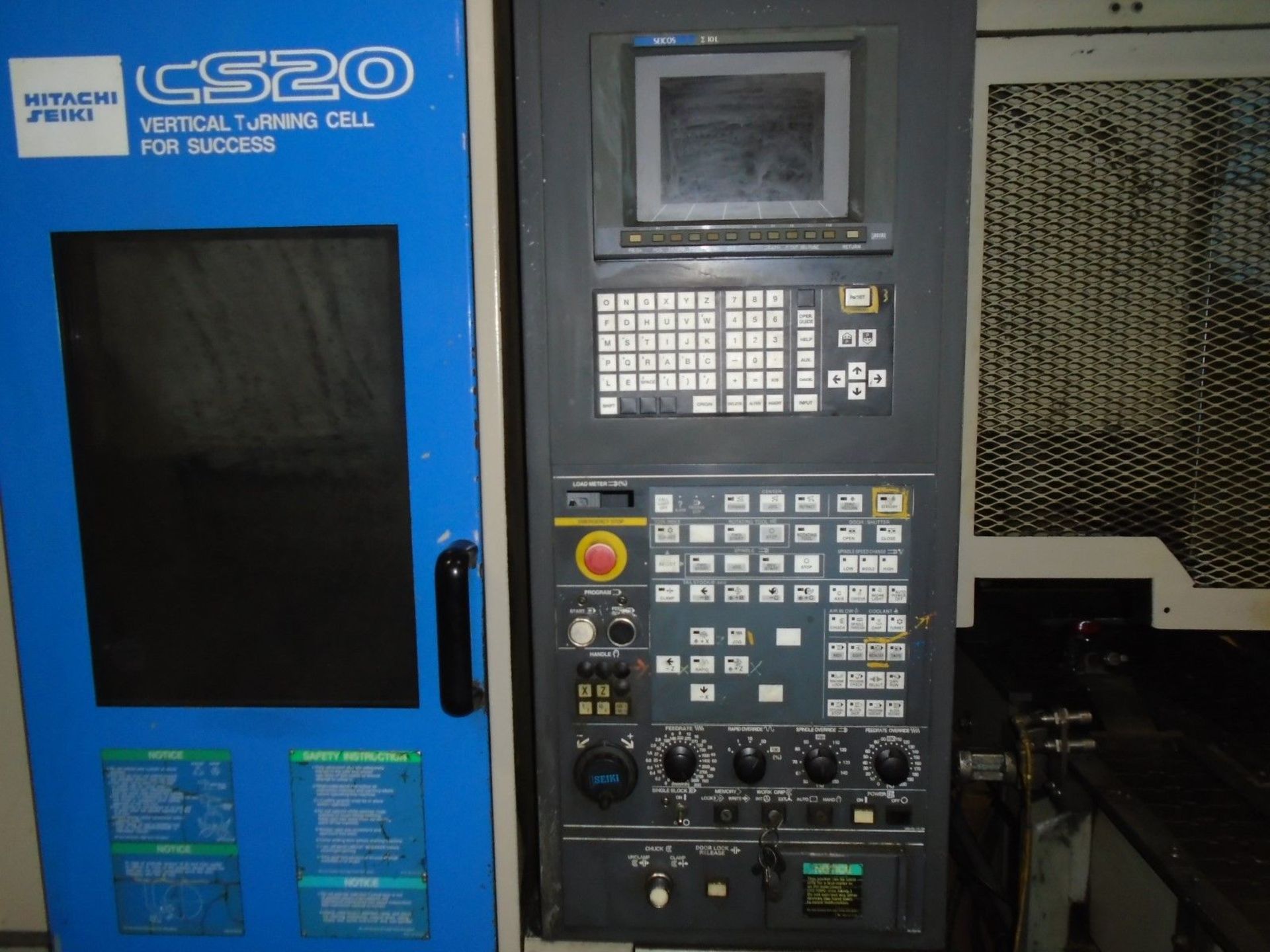 Hitachi Seiki CS20 Vertical CNC Lathe 10L Seicos Control 1998 - Image 7 of 12