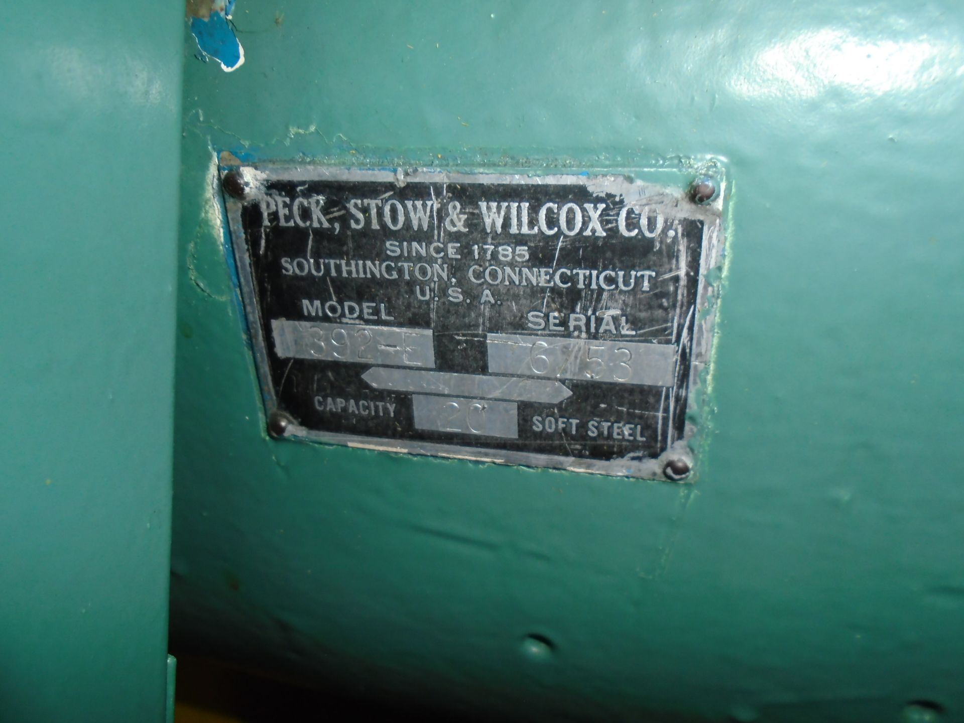 Peck Stow & Wilcox Co Power Roll Forming Machine 20 Gage Capacity 3” x 36” Model 392-E SN: 6/53 - Image 10 of 10