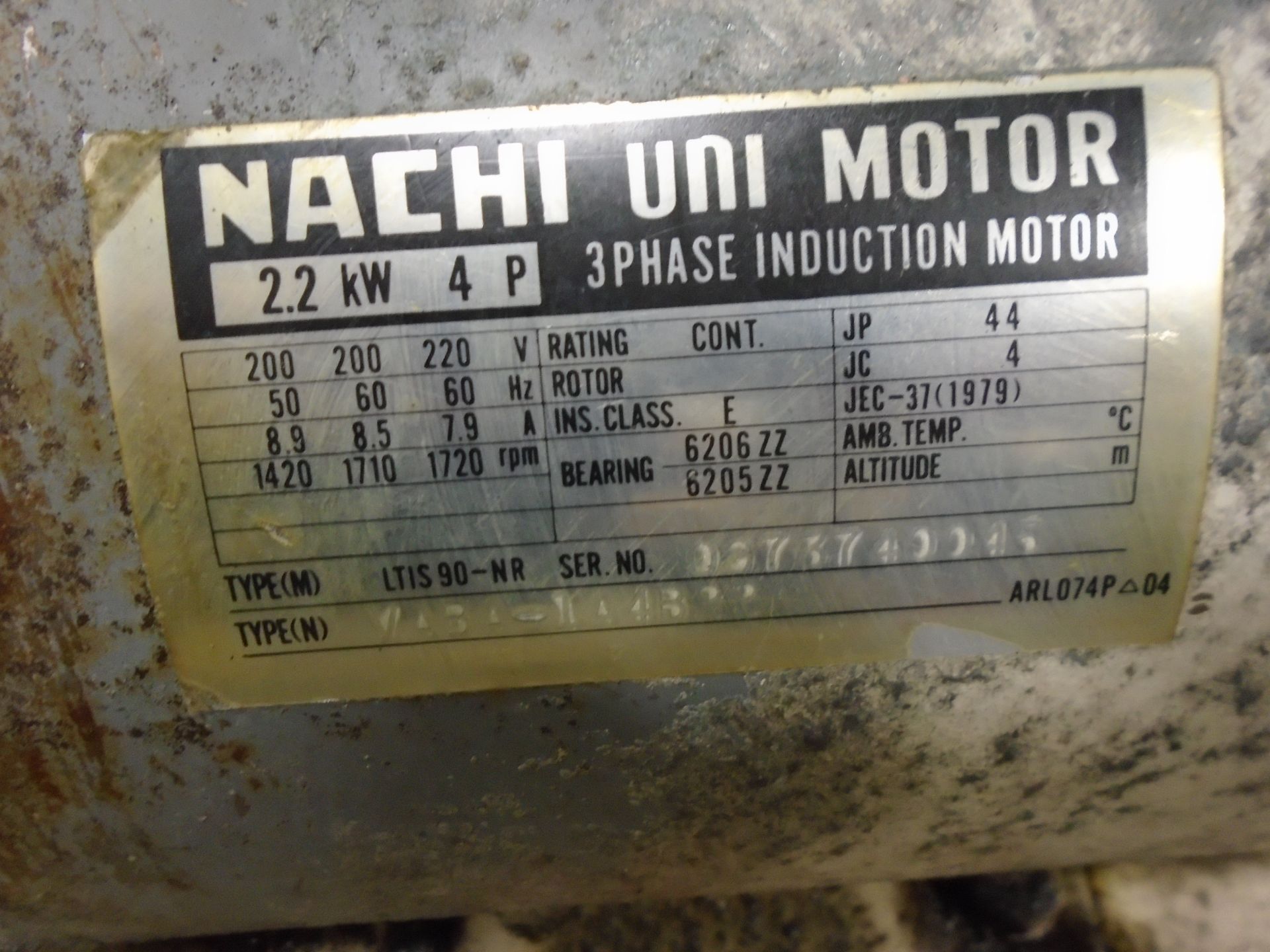 Nachi Hydraulic Power Supply 2.2 KW 200/220V 3PH Stock 10305 - Image 7 of 8