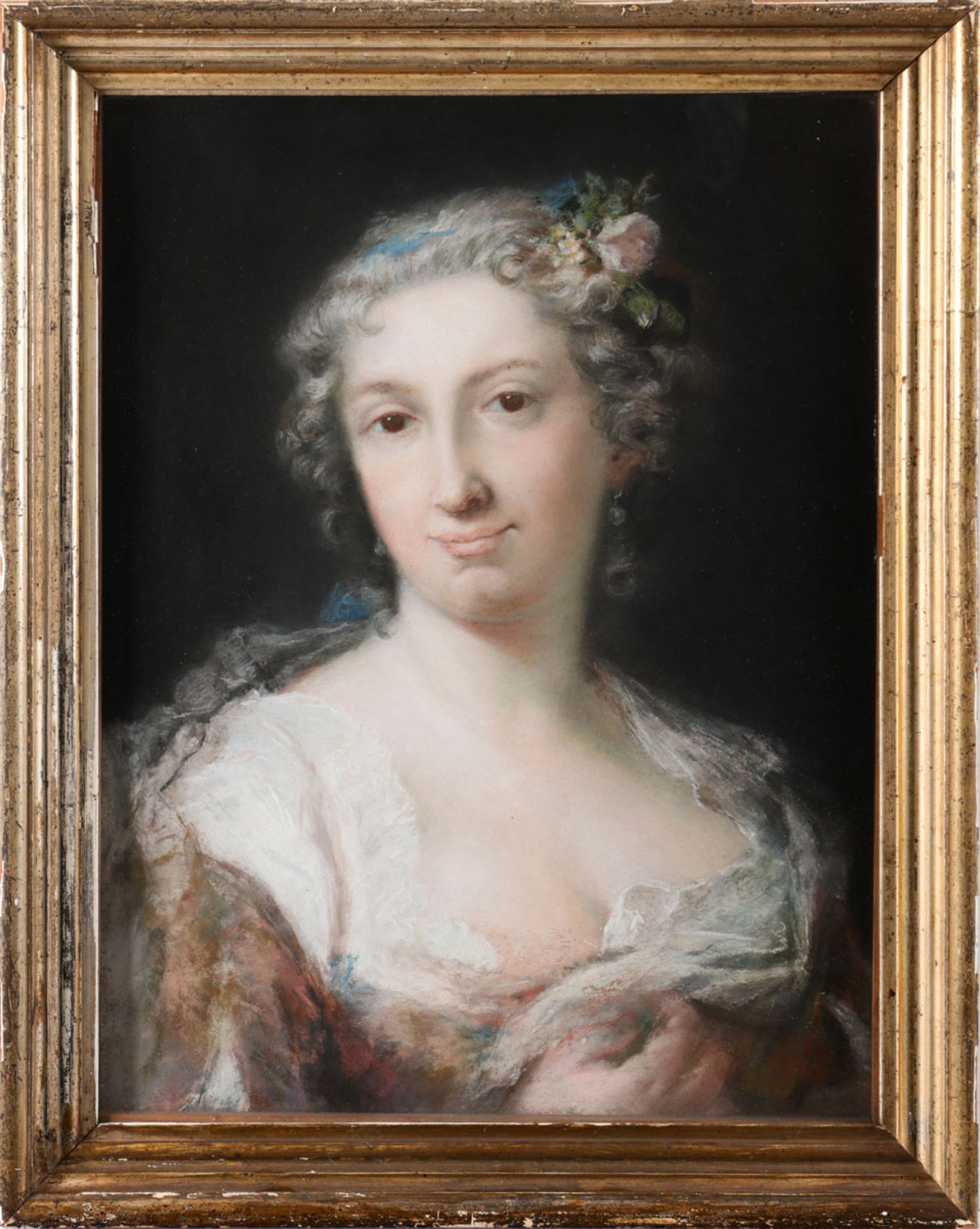 (attributable to) ROSALBA CARRIERA (1675-1757), PORTRAIT OF A LADY Pastel on paper. Old inventory