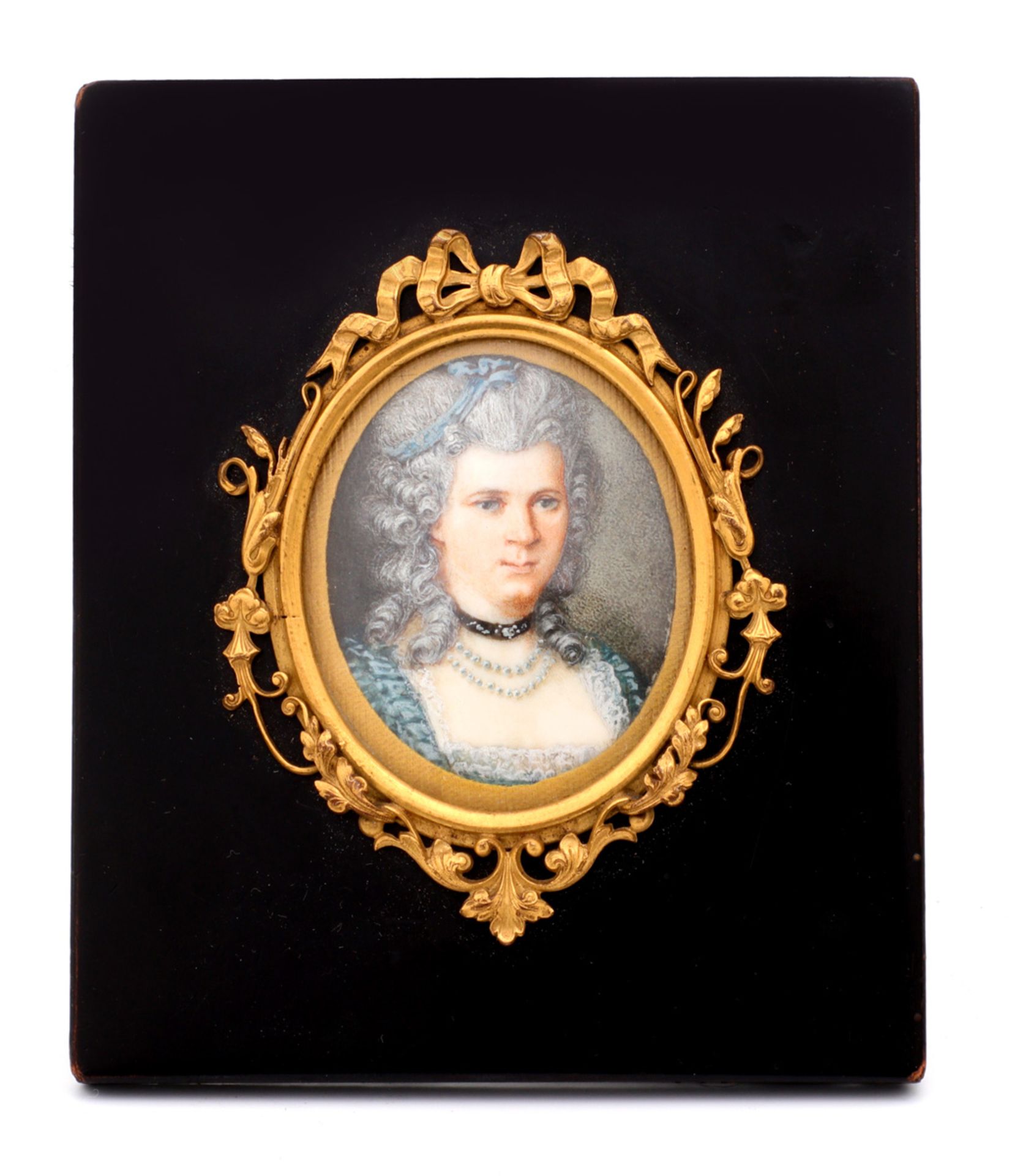 FRENCH SCHOOL (19TH CENTURY), PORTRAIT OF A LADY Miniature on ivory, depicting 18th Century