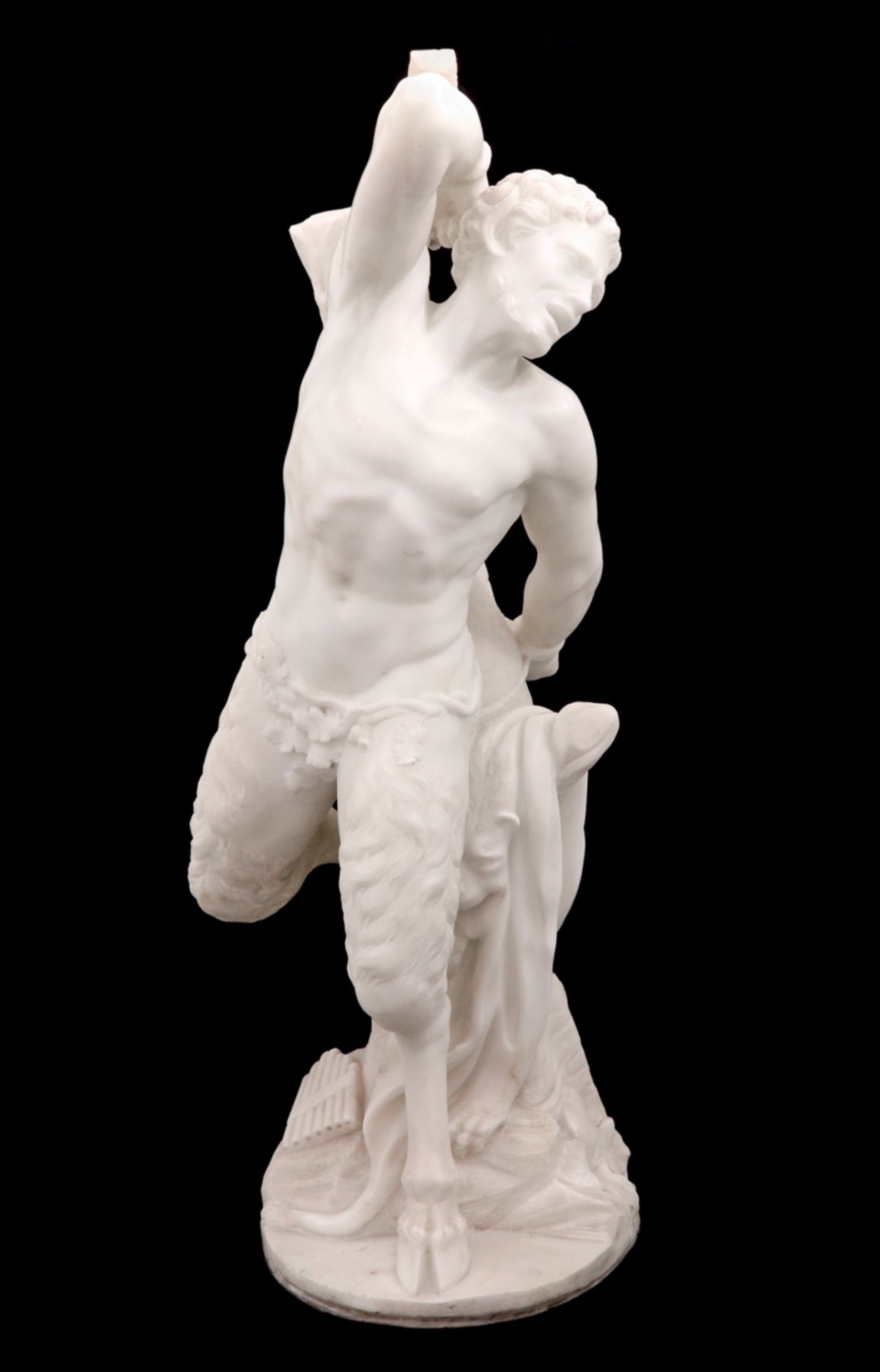 FRENCH SCHOOL (18TH/19TH CENTURY), MARSYAS White marble sculpture, Christophe Veyrier style. Height: