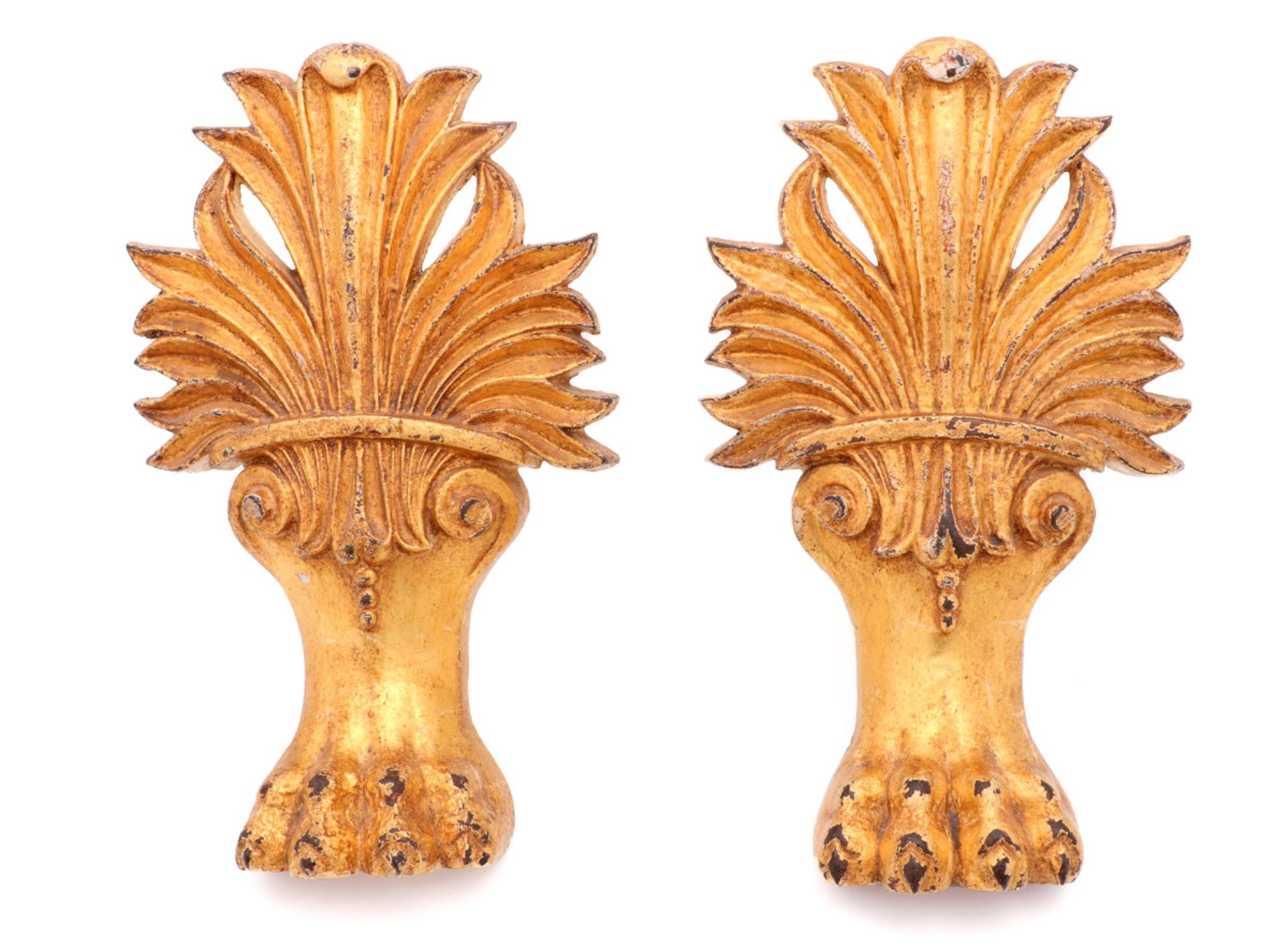 (attributable to) THOMAS HOPE (1769-1831), A PAIR OF DOOR STOPPERS Gilded iron, shaped like a