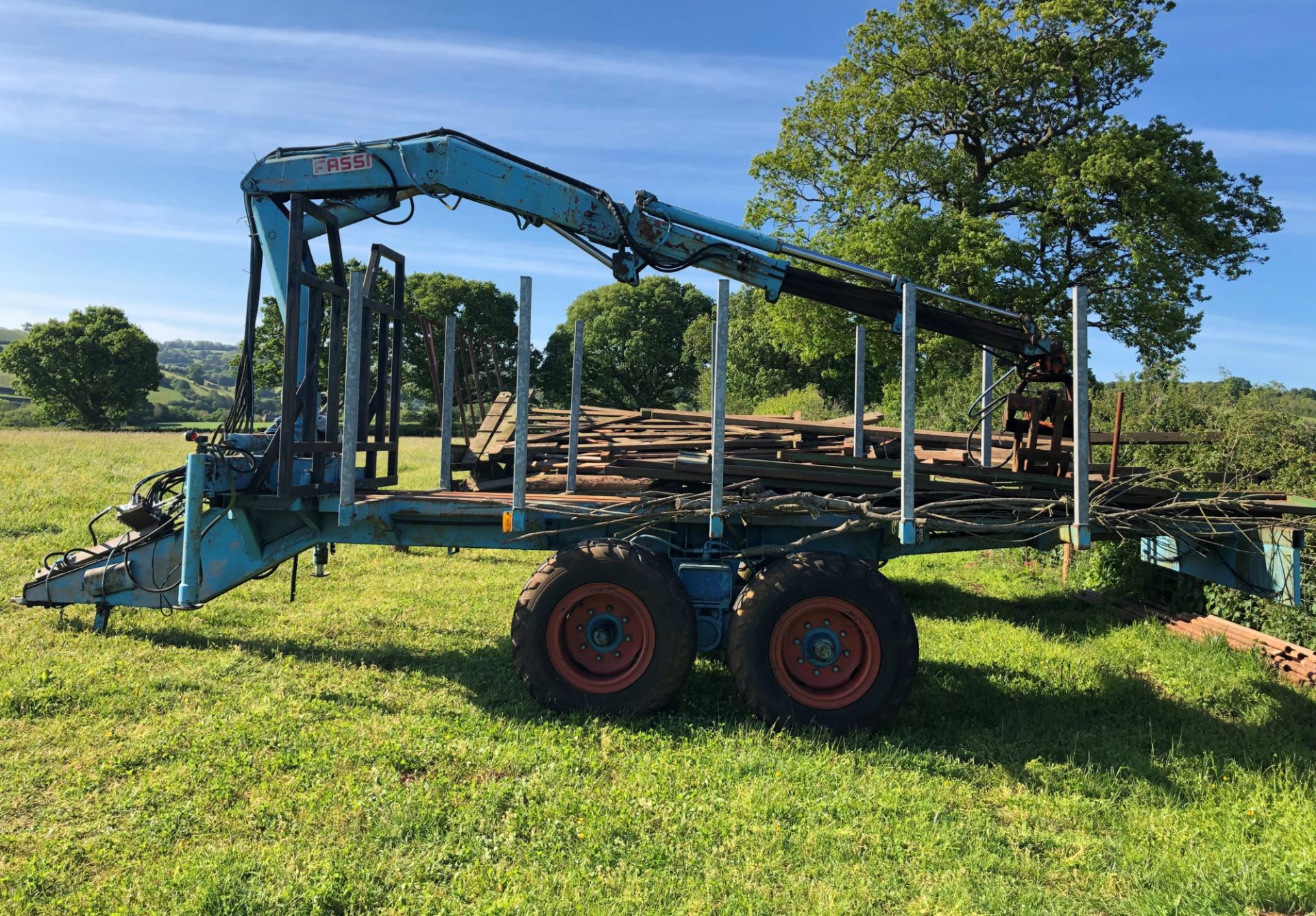 18' Timber Trailer with Fassi Hiab - Image 3 of 8