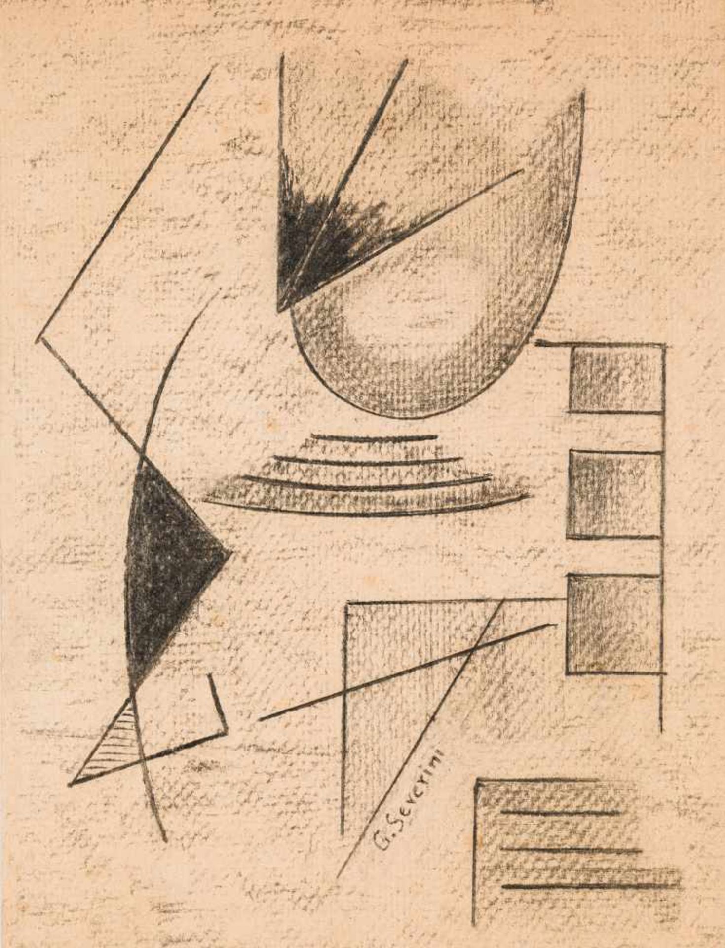 Gino SeveriniCortona 1883 - 1966 ParisKompositionBleistift auf Karton / pencil on cardboard24 x 18,2