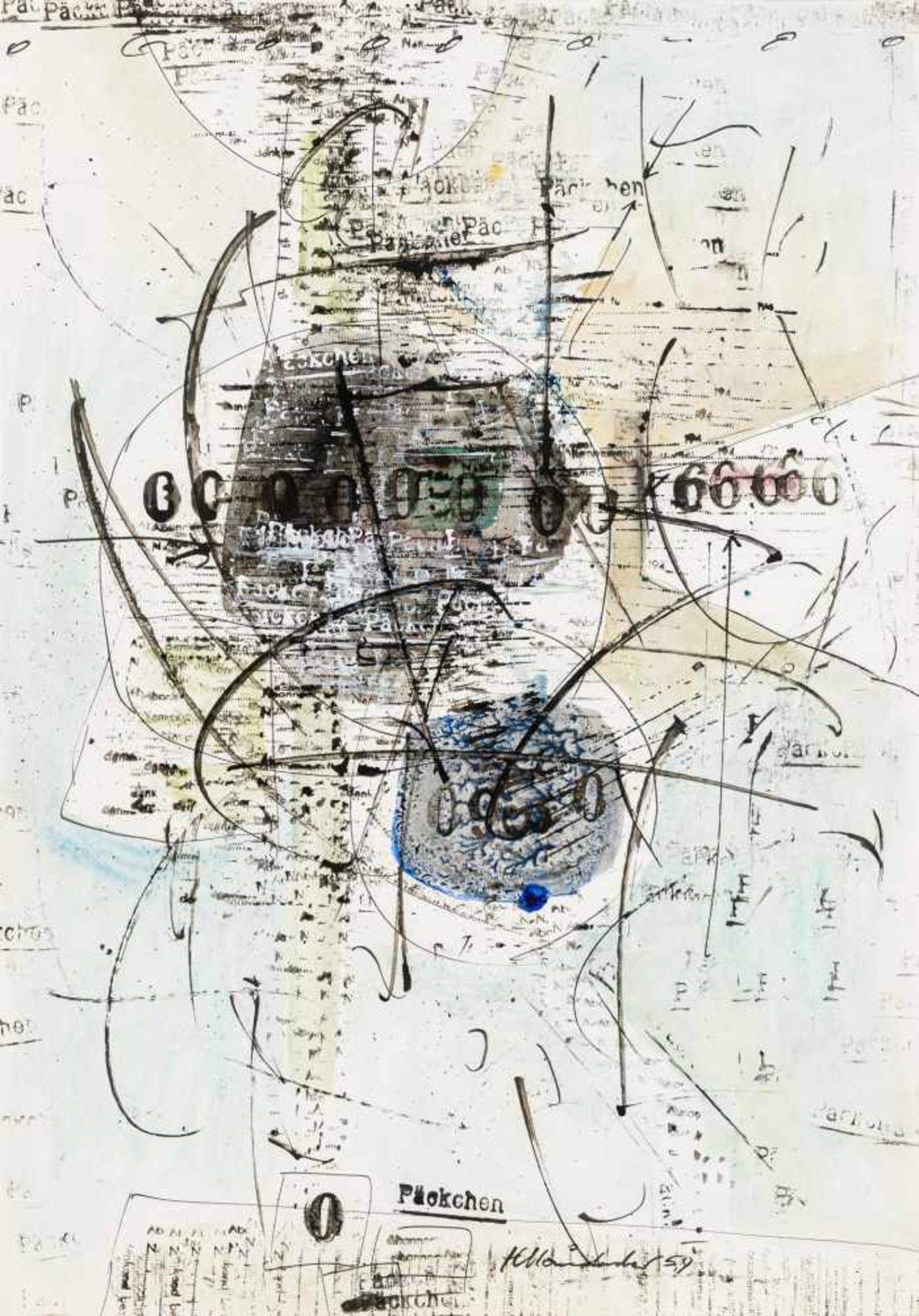 Hans StaudacherSt. Urban 1923 *PäckchenMischtechnik auf Papier / mixed media on paper50 x 35