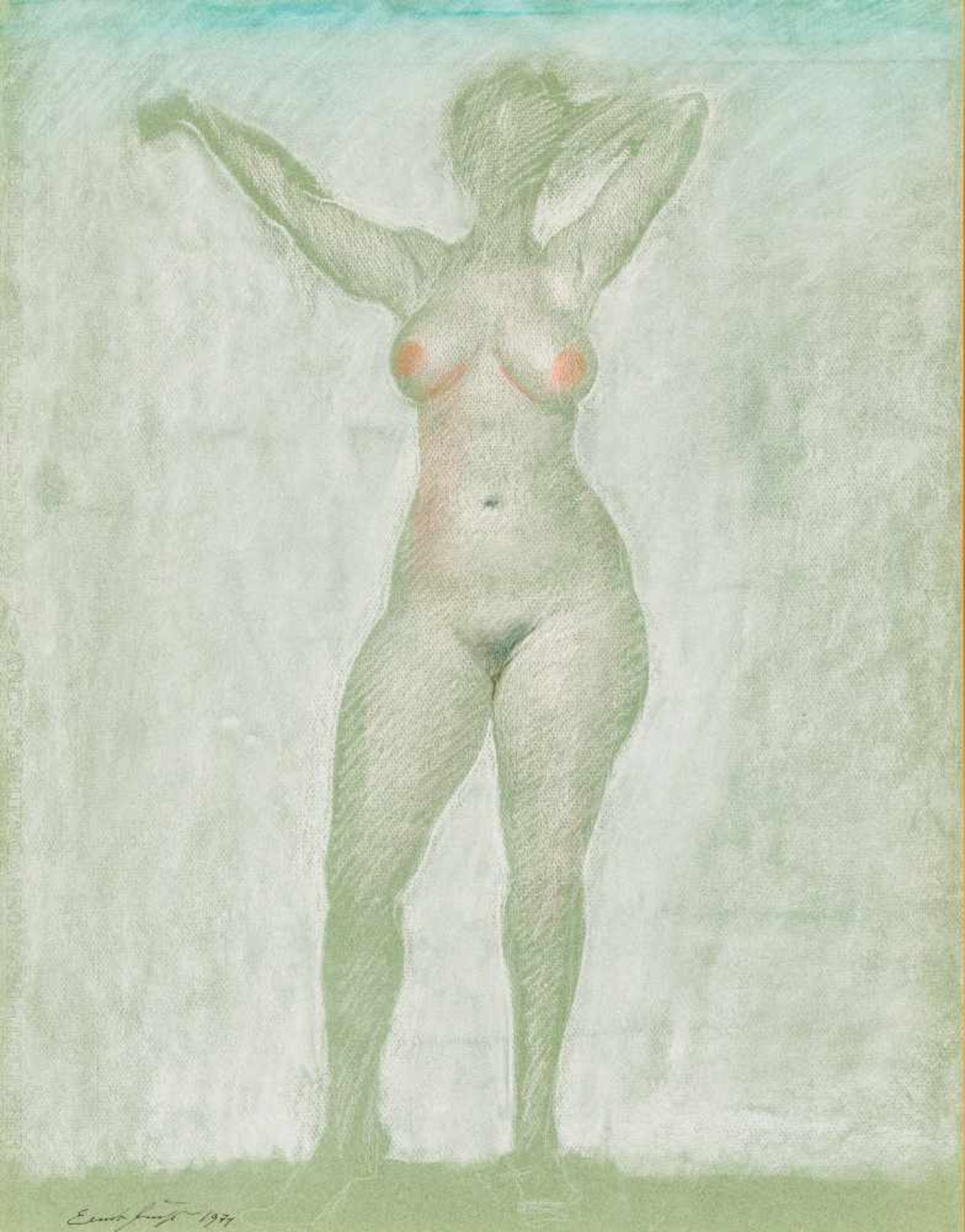 Ernst FuchsWien 1930 - 2015 WienDie Einkleidung der EstherPastell und Aquarell auf Papier / pastel