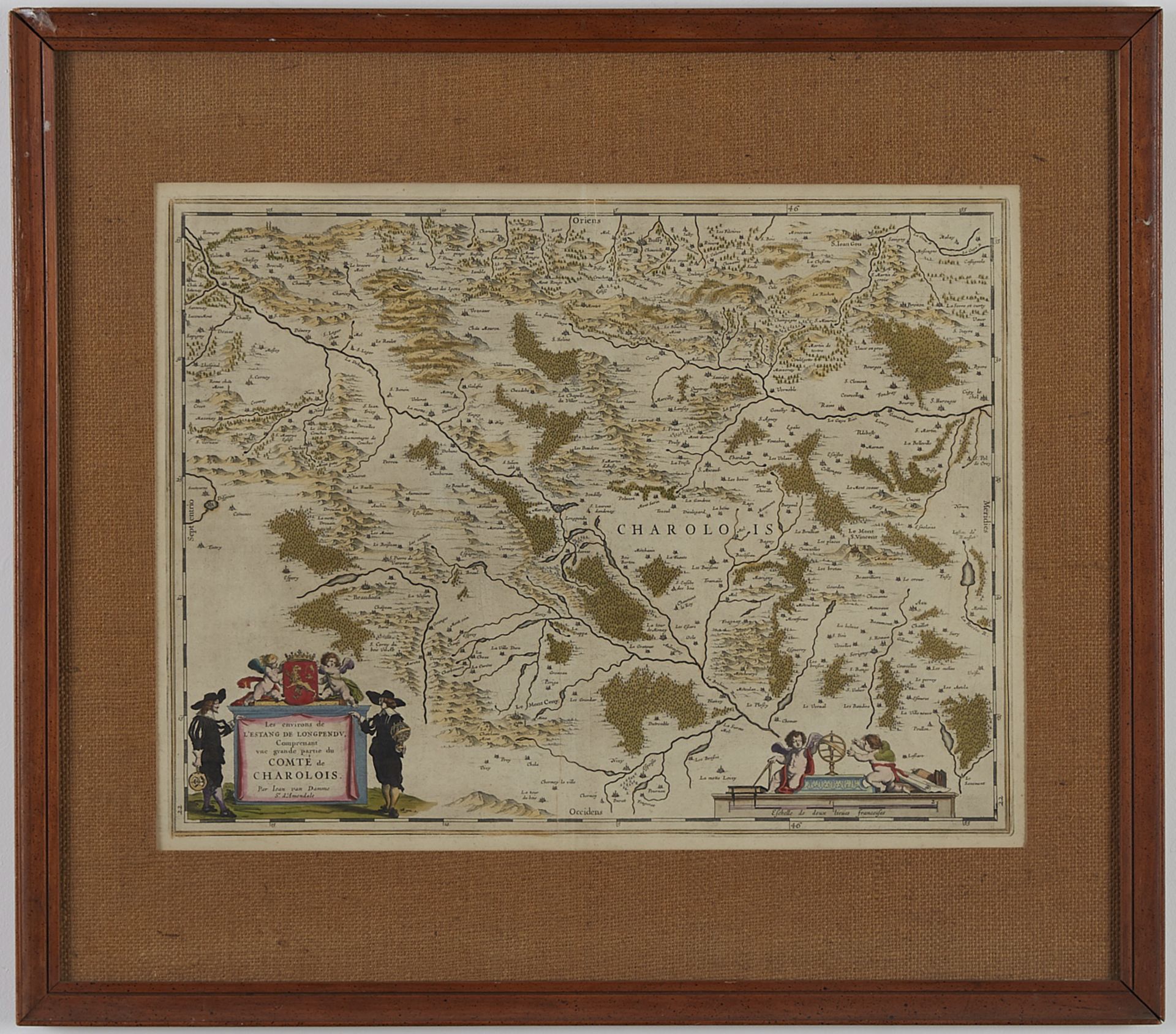 Blaeu Map of Charolois ca. 1635