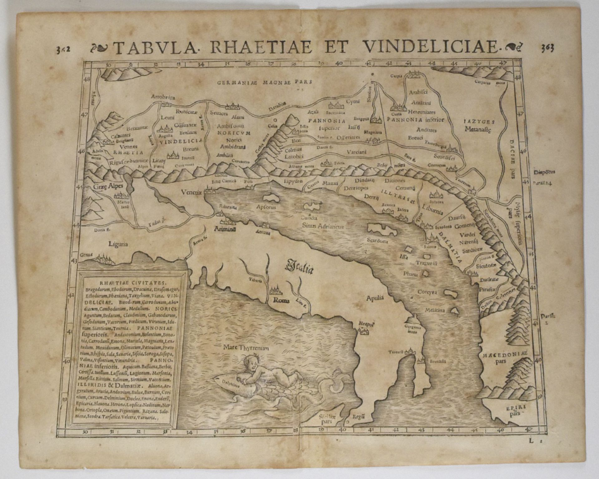 Grp: 13 Maps of Italy and from Munster's Cosmographia 17th-19th c. - Bild 2 aus 15