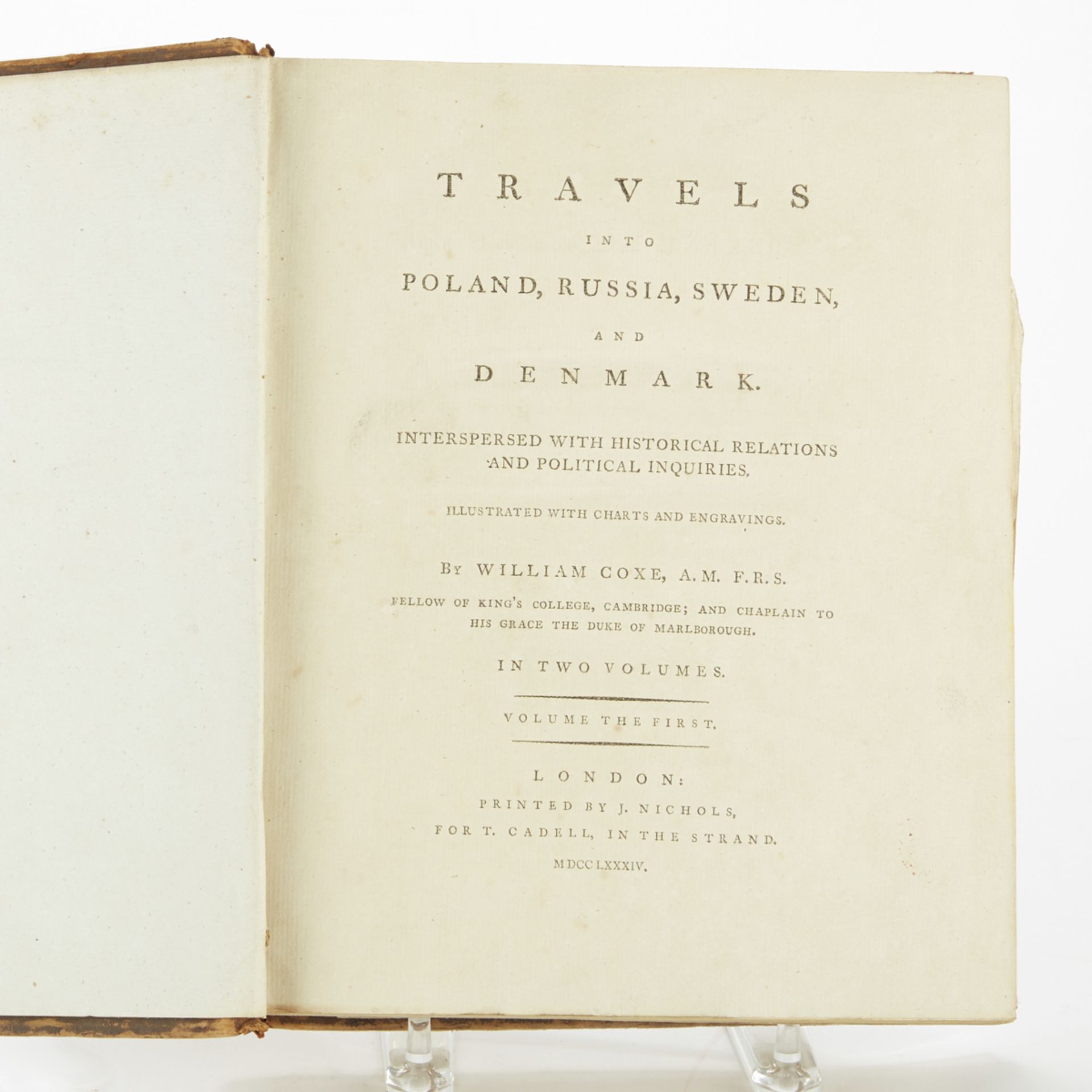 William Coxe "Travels into Poland Russia Sweden and Denmark" London 1784 - Bild 3 aus 4
