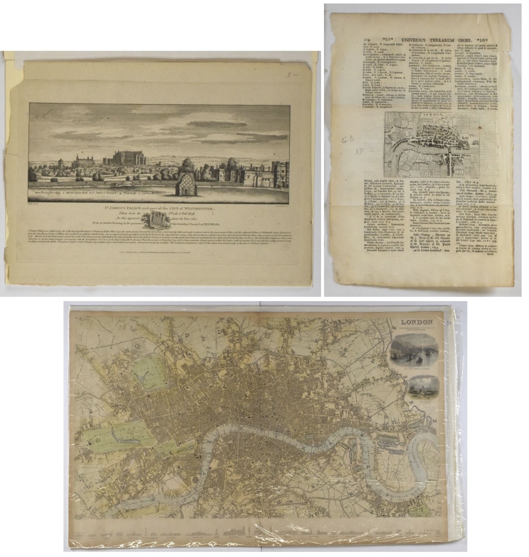 Lot of Maps of London and Other Cities in Great Britain w/ Mercator Anglia Regnum - Bild 9 aus 9