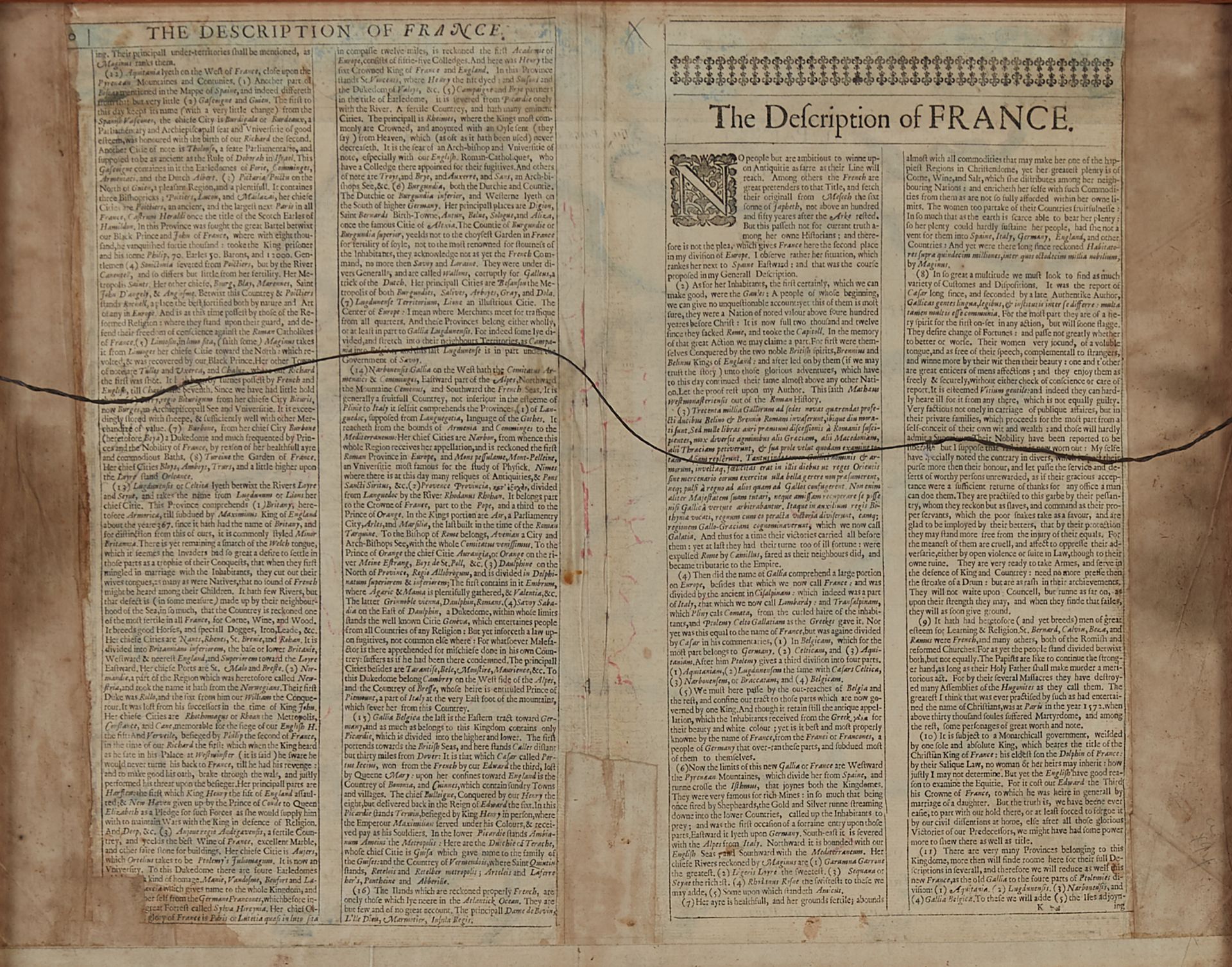 John Speed France Map 1627-1676 Revised and Augmented