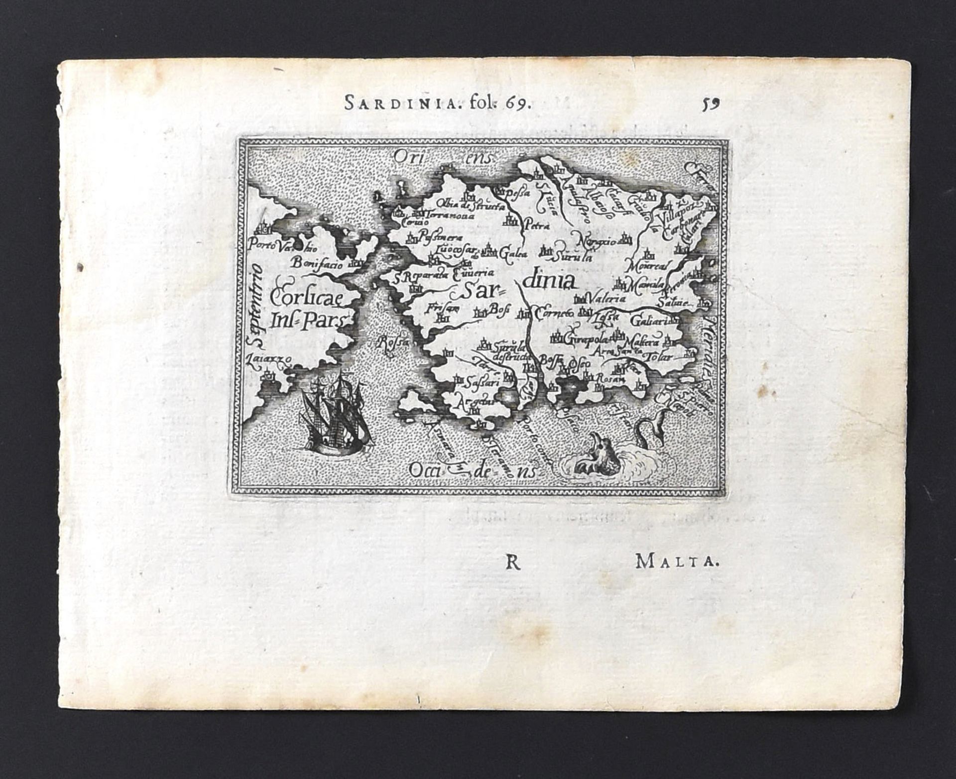 2 Maps of Sardinia and Corsica Mercator and Hondius Ortelius - Bild 2 aus 3