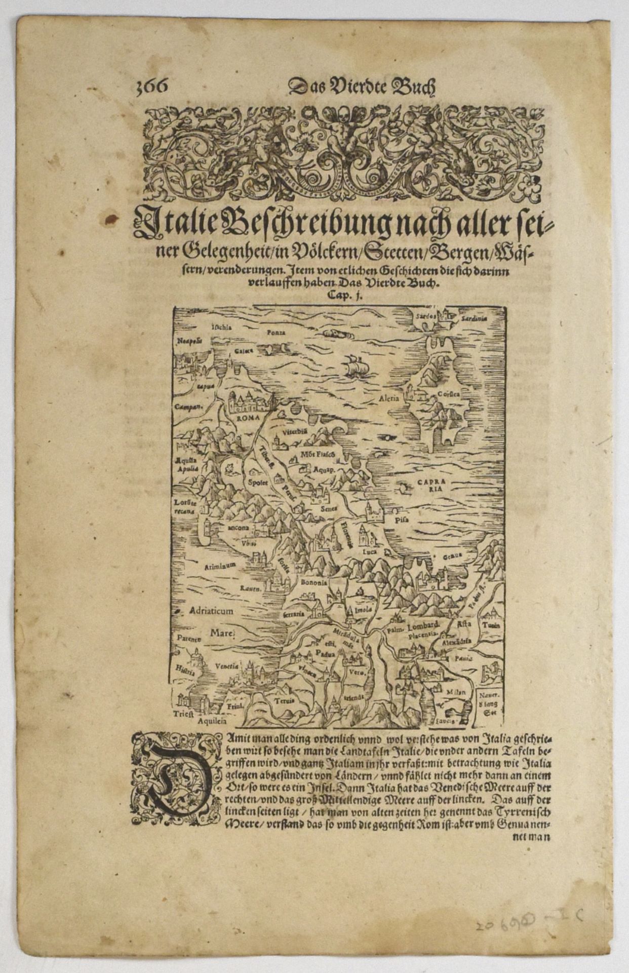 Grp: 13 Maps of Italy and from Munster's Cosmographia 17th-19th c. - Bild 13 aus 15