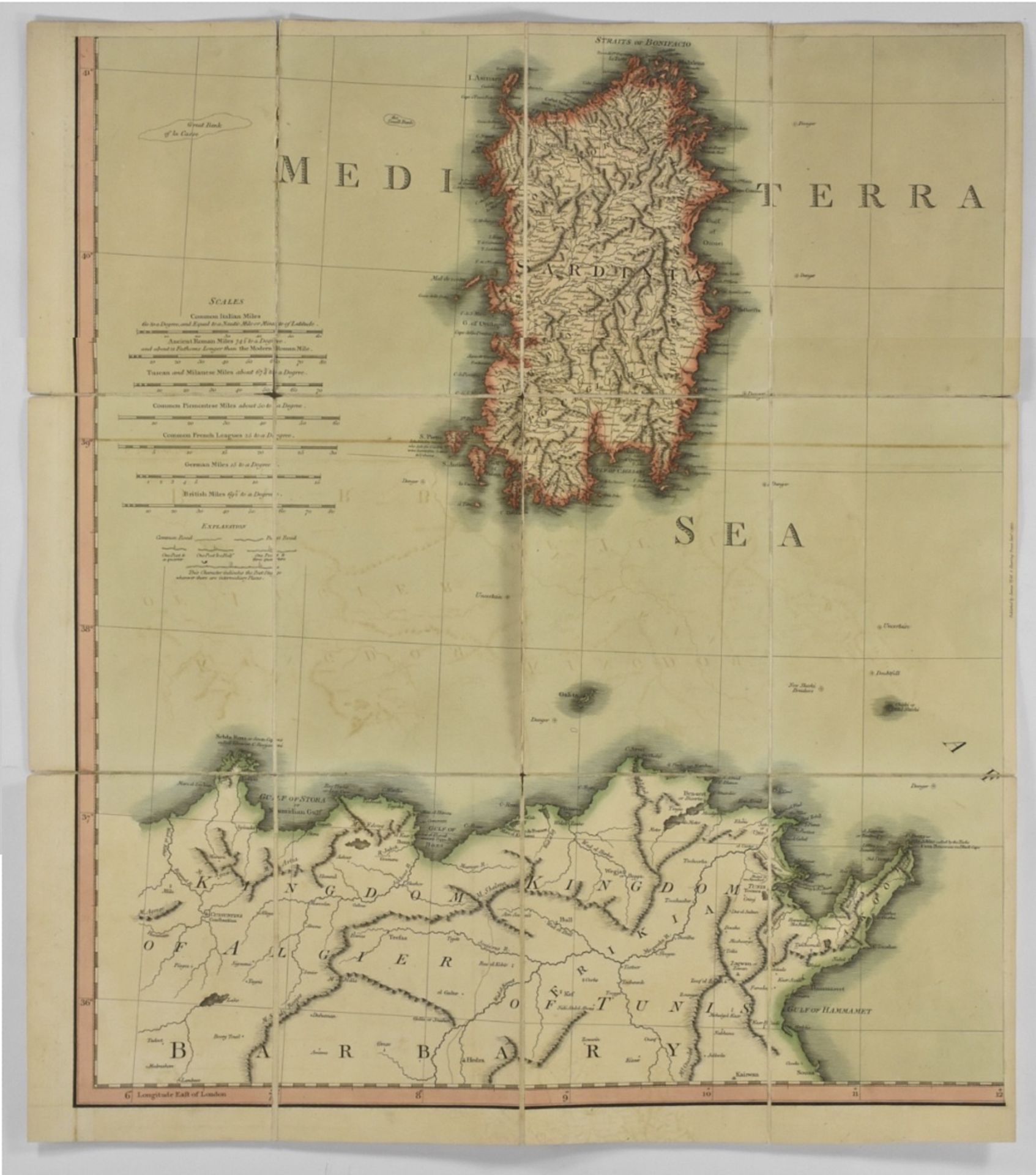 James Wyld Large Folding Map of Italy - Bild 3 aus 3