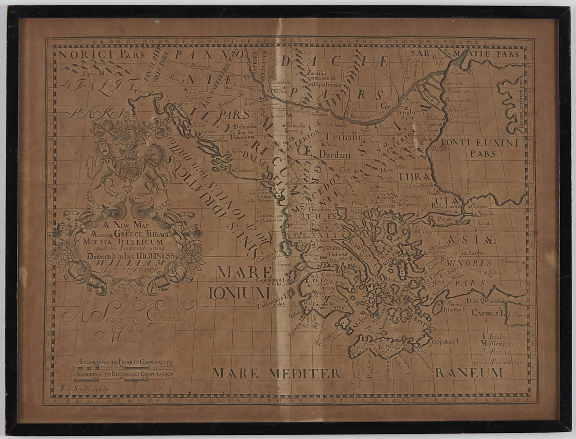 Edward Wells Map of Ancient Greece, Thrace, Moesia, Illyricum, and Adjoining Islands