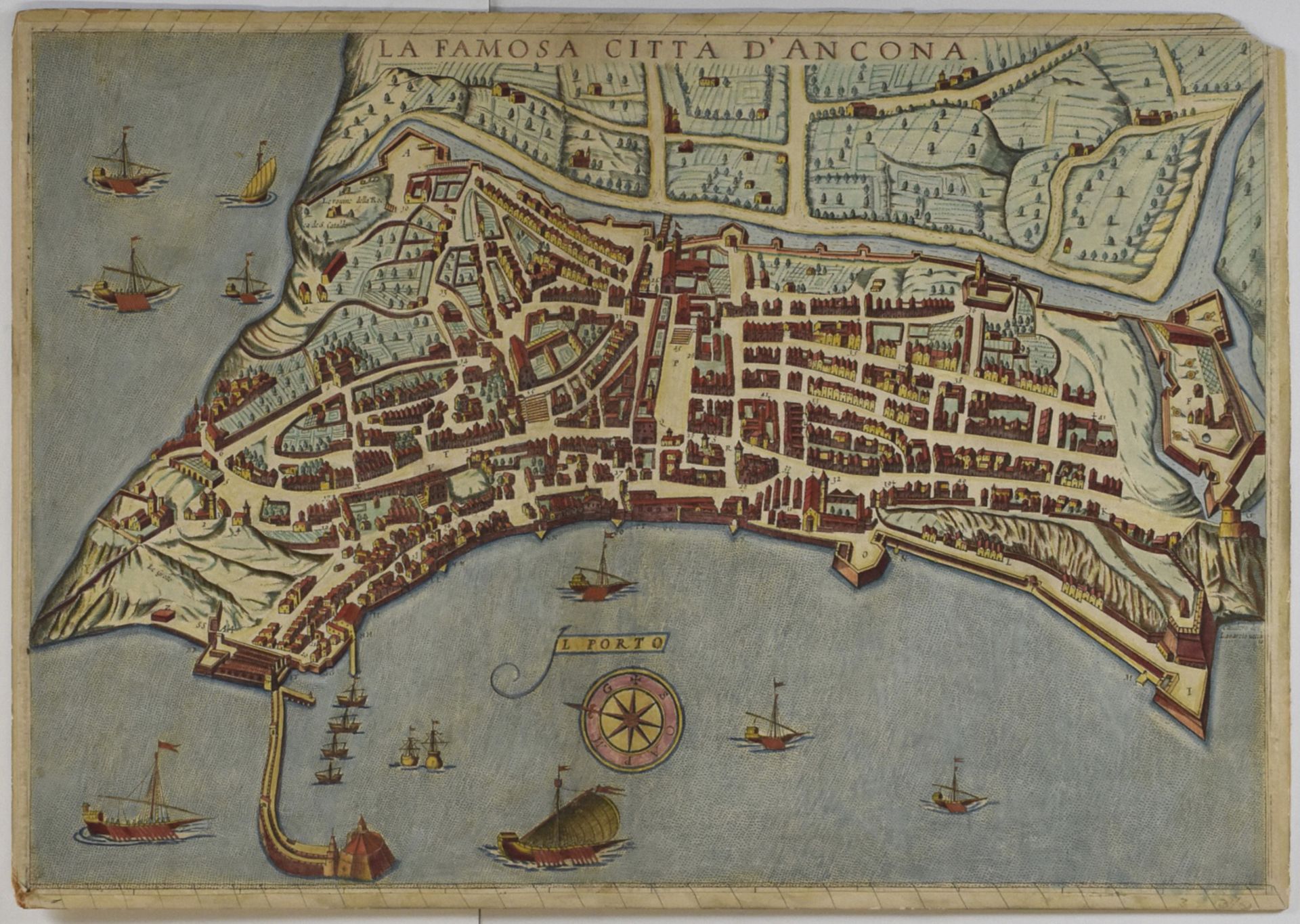 Grp: 7 Maps of Italian Cities and a Map of Brussels 18th c. - Bild 2 aus 6