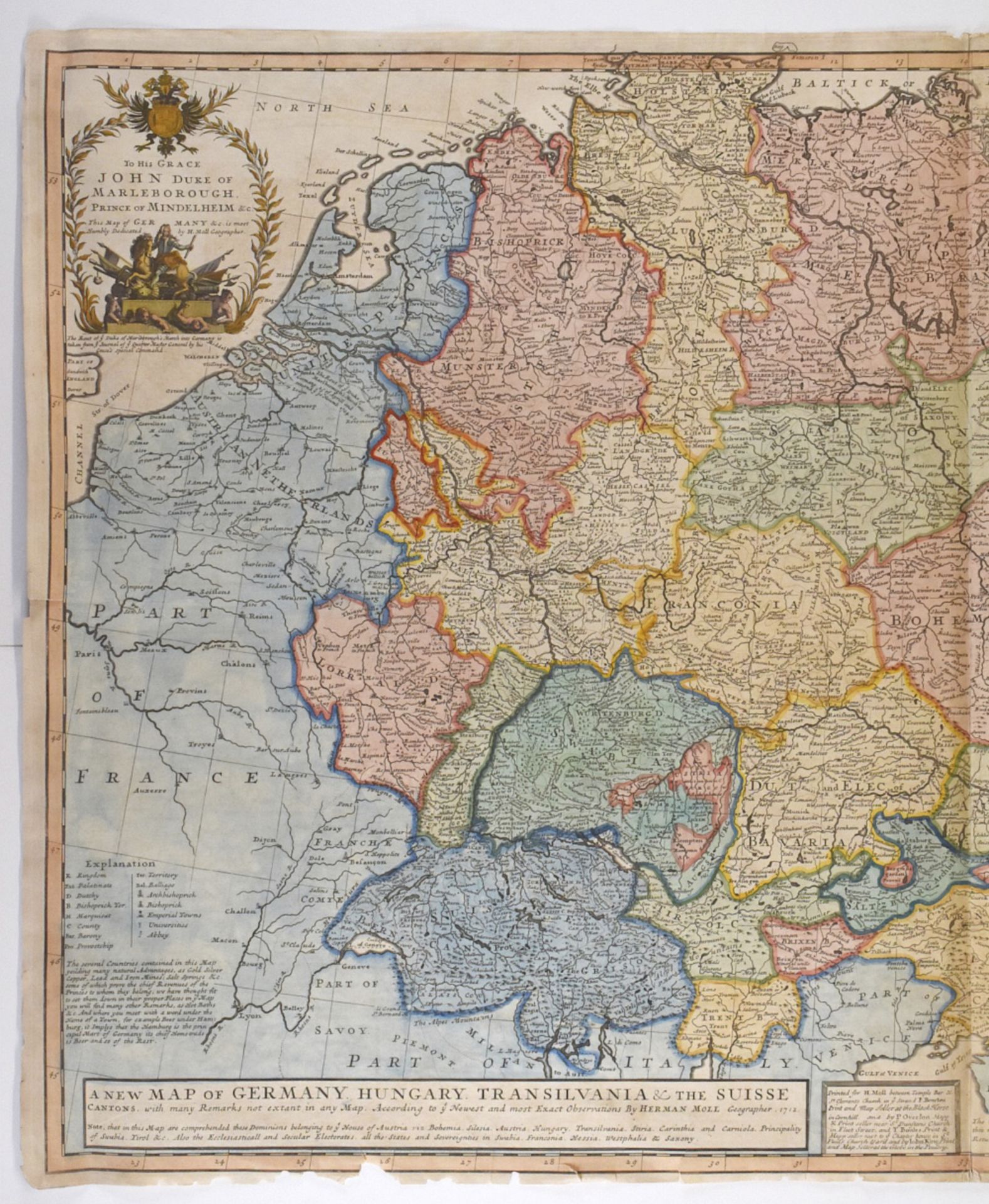 Grp: 5 Maps of Germany Europe and the Mediterranean 18th c. - Bild 4 aus 8